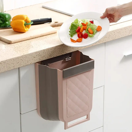 Foldable Hanging Trash Can: Multipurpose Kitchen Dustbin Cabinet for Home and Office