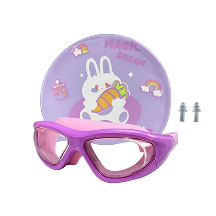 Swim Sunglasses Cap And Earplug Kit: Essential Gear for Kids  (Purple)