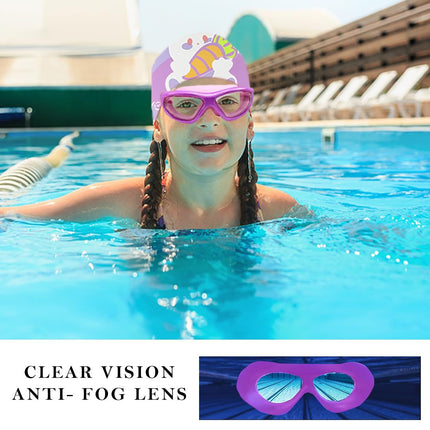 Swim Sunglasses Cap And Earplug Kit: Essential Gear for Kids  (Purple)