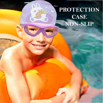 Swim Sunglasses Cap And Earplug Kit: Essential Gear for Kids  (Purple)