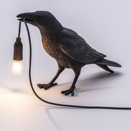 Crow Bird Hanging Light: Modern Table Lamp for Living room, Bedroom-Black