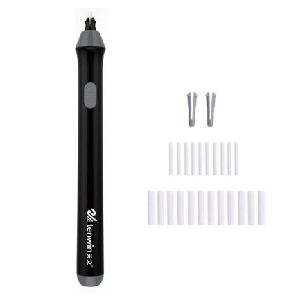 Automatic Pencil Eraser Kit: Electric Eraser Pen for Artists, Students- Black