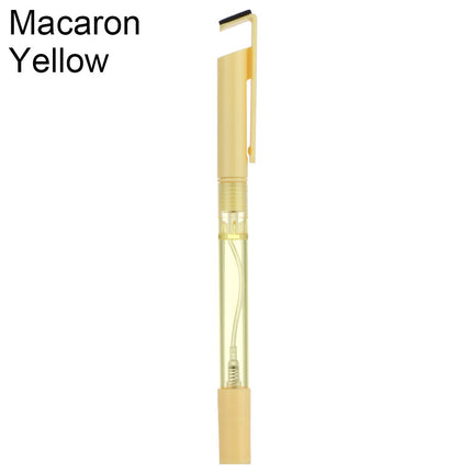 4-in-1 Multifunctional Black Ink Gel Pen For Home, School and Office - Macaron Yellow